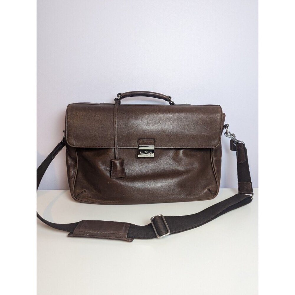 Coach Vintage Briefcase Laptop Bag Metro 5307 Brown Leather